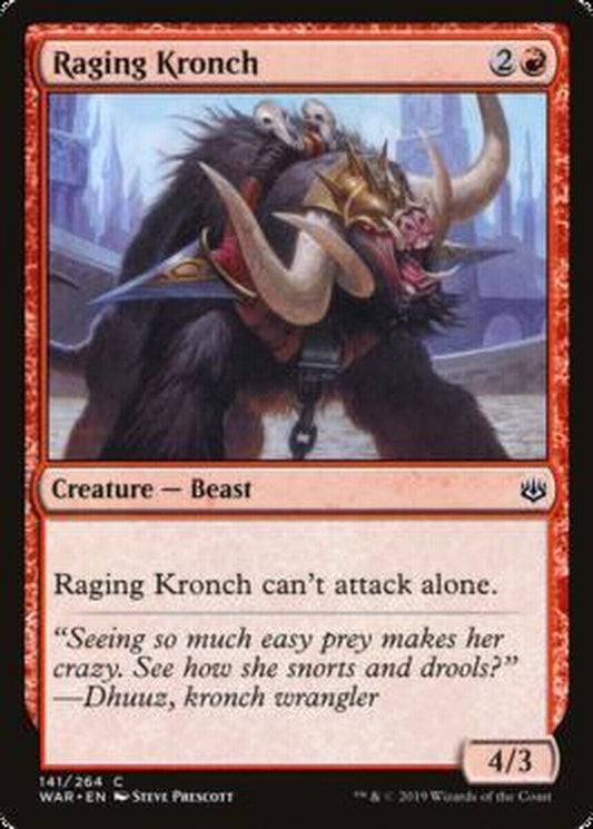 MTG MTG 4x  Raging Kronch War of the Spark Cards Magic The Gathering NM