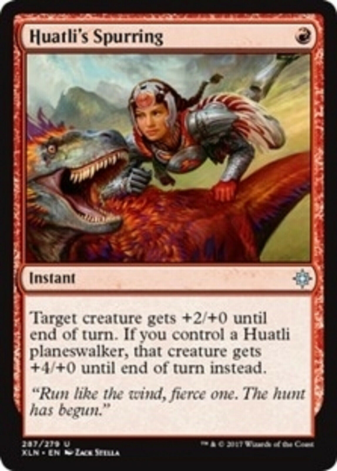 MTG MTG 1x Huatli's Spurring Ixalan Card Magic The Gathering