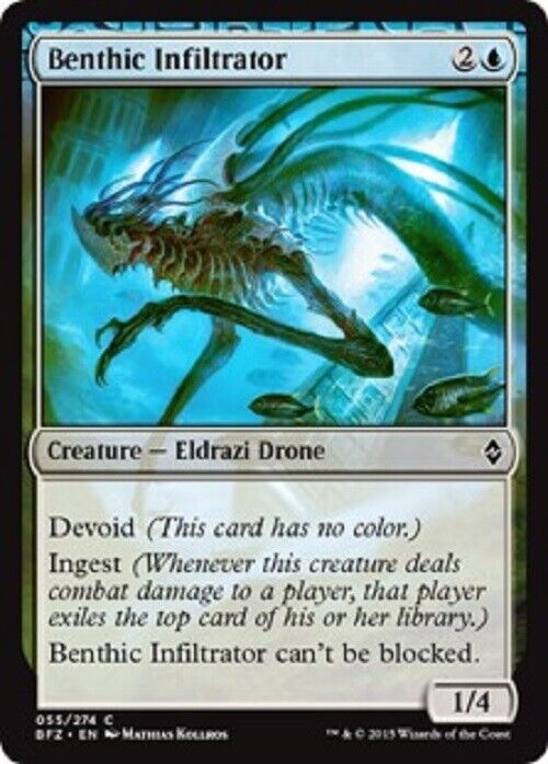 MTG 4x Benthic Infiltrator Battle for Zendikar  MTG Magic the Gathering card