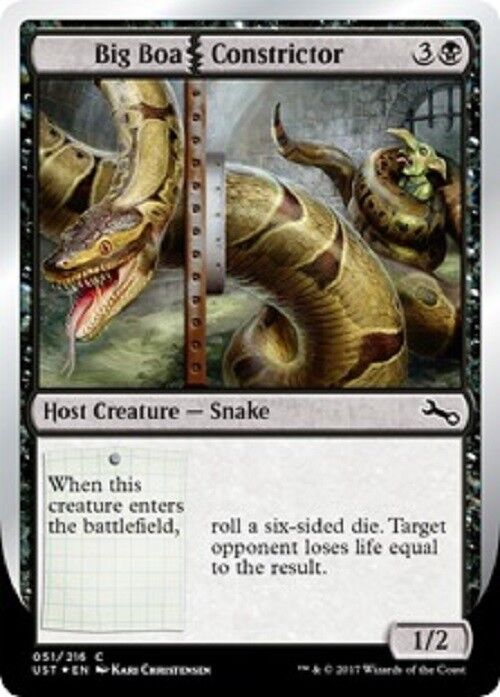 MTG 4x Big Boa Constrictor Unstable Cards Magic the Gathering MTG