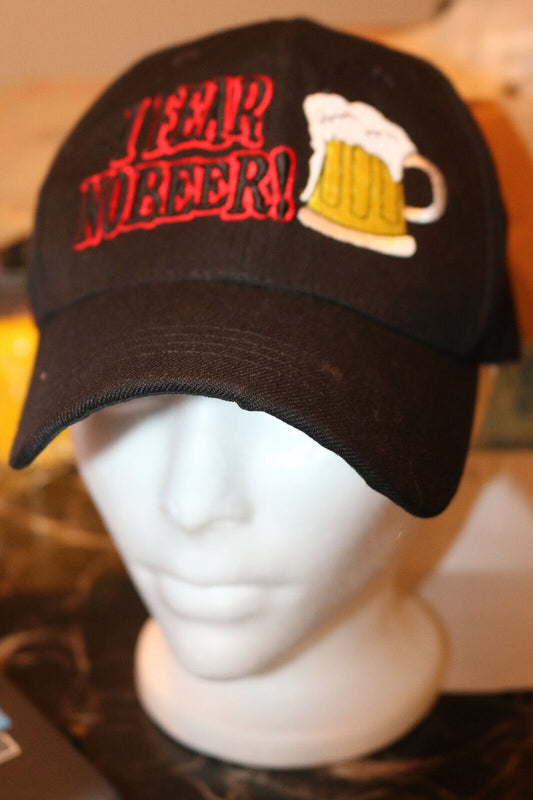 Drink Beer Baseball Cap Hat I Fear No Beer Tags Adjustable Black Color