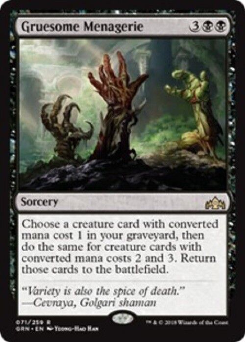 MTG 1x Gruesome Menagerie Guilds of Ravnica NM Card MTG Magic Commander