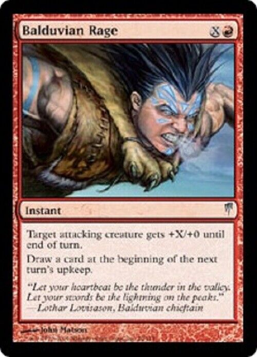 MTG MTG 1x Balduvian Rage Coldsnap PAUPER COMMANDER card Magic The Gathering