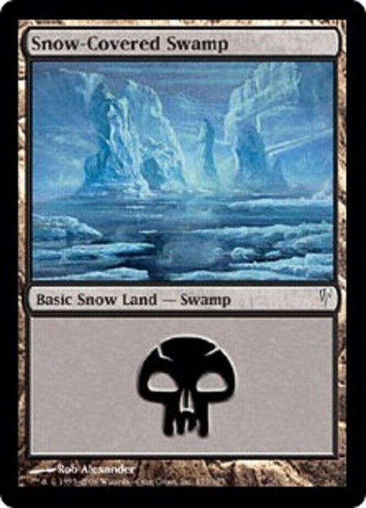 MTG 1x Snow-Covered Swamp Land card MTG Magic the Gathering Coldsnap