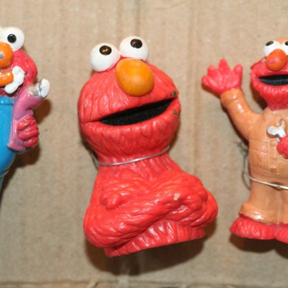 Lot Of 6 Vintage Mixed 1990S Elmo Sesame Street Figures Bath Toys Jim Henson