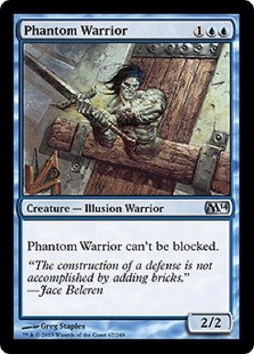 MTG MTG 1x  Phantom Warrior Magic 2014 Core Set Card Magic The Gathering