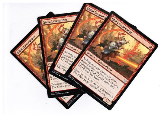 MTG MTG Ghitu Lavarunne Dominaria X4 4x Magic the GAthering cards NM