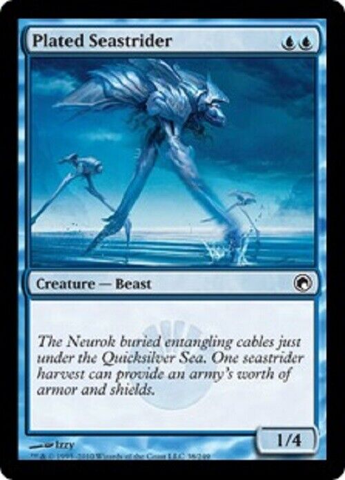 MTG MTG 4x  Plated Seastrider Scars of Mirrodin  Card Magic The Gathering Pauper