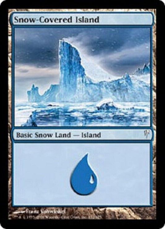 MTG MTG 1X Snow-Covered Island Basic Land MtG Coldsnap Magic the Gathering card