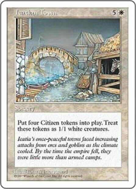 MTG MTG 1x  Icatian Town Fifth Edition  Magic The Gathering