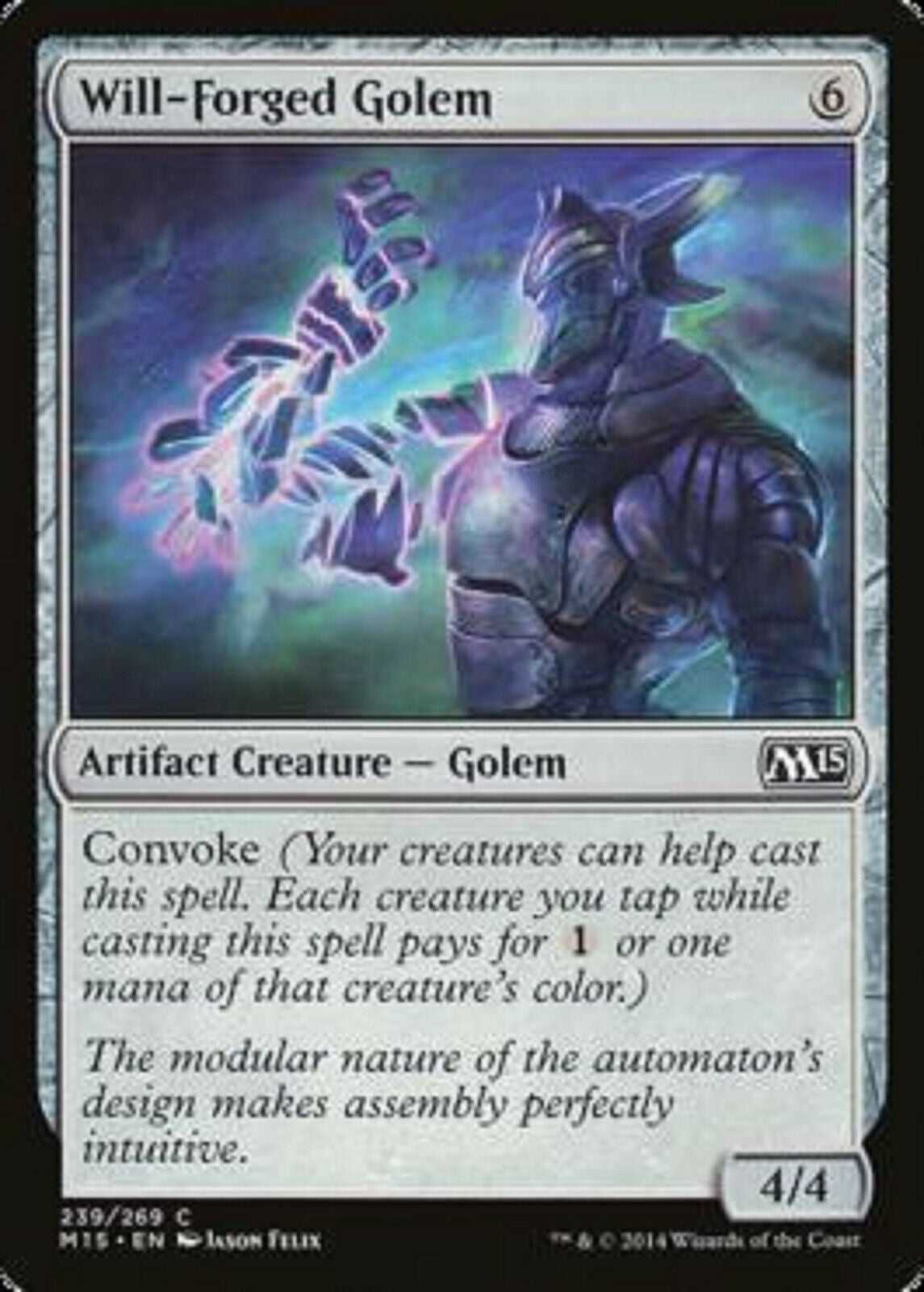 MTG MTG 4x Will-Forged Golem Magic 2015 Core Set Magic the Gathering cards