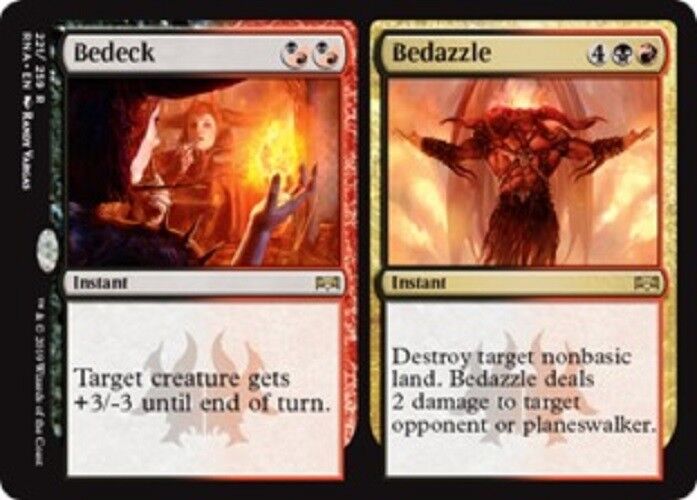 MTG 2x Bedeck // Bedazzle Ravnica Allegiance Unplayed NM  Card