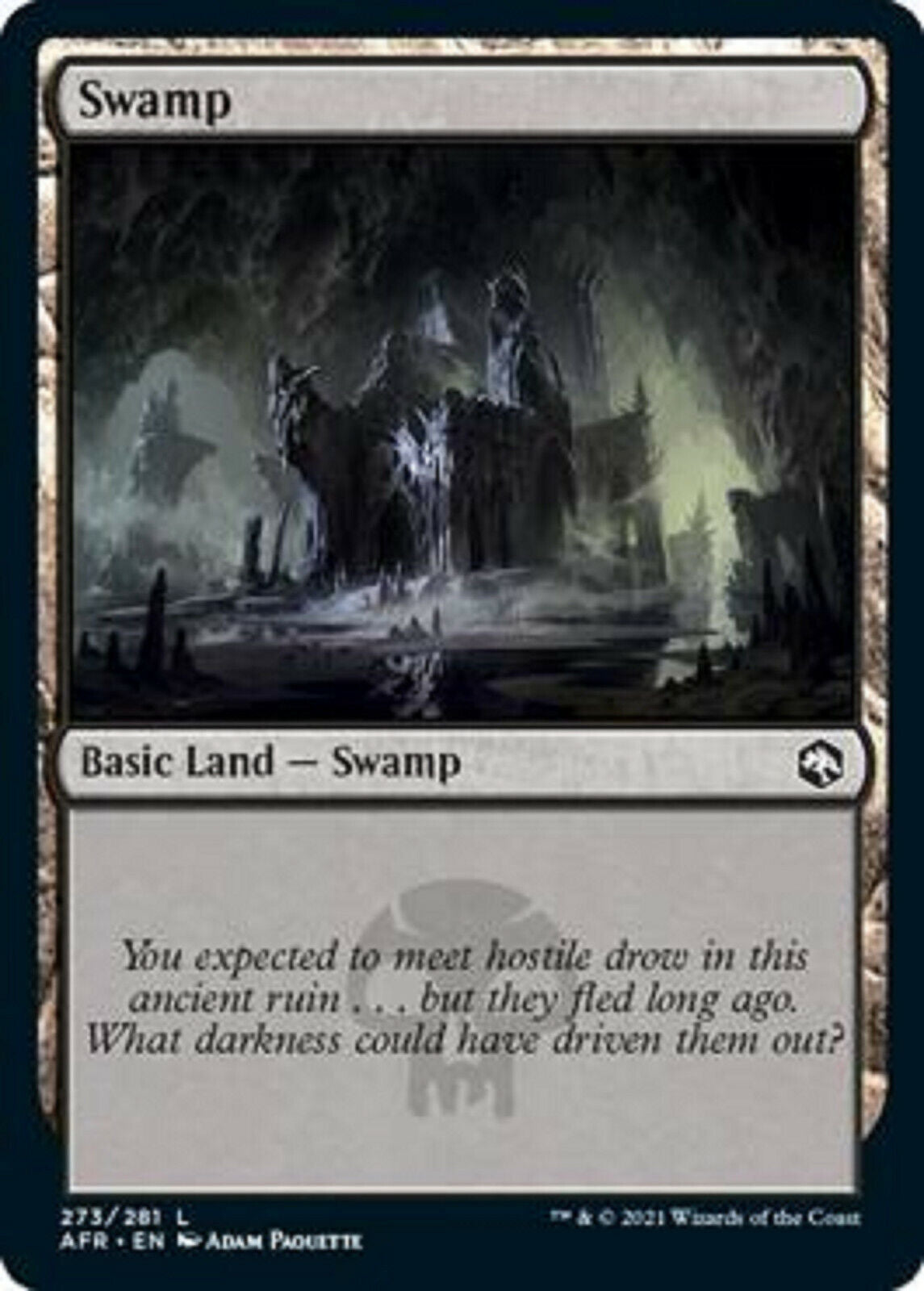 MTG MTG 4x Swamp 273 FOIL Adventures in the Forgotten Realms