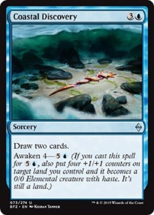 MTG MTG 1x Coastal Discovery Battle for Zendikar Card Magic The Gathering pauper