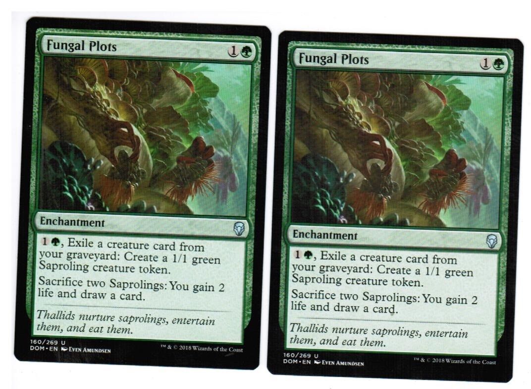 MTG 2x  Fungal Plots Dominaria English Unplayed NM cards Freshpack Pauper