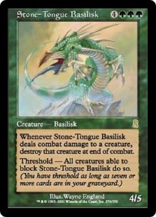 MTG 1x Stone-Tongue Basilisk Odyssey Card MTG Magic the Gathering