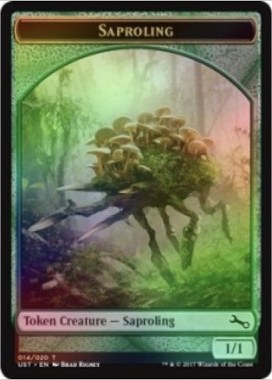 MTG MTG 1X Saproling Token (014/020) - FOIL NM Unstable - Common (Foil) card Magic