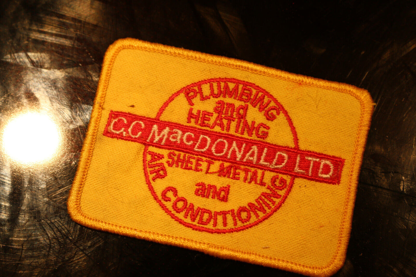 Vintage Shoulder Patche Souvenir Plumbing And Heating Macdonald
