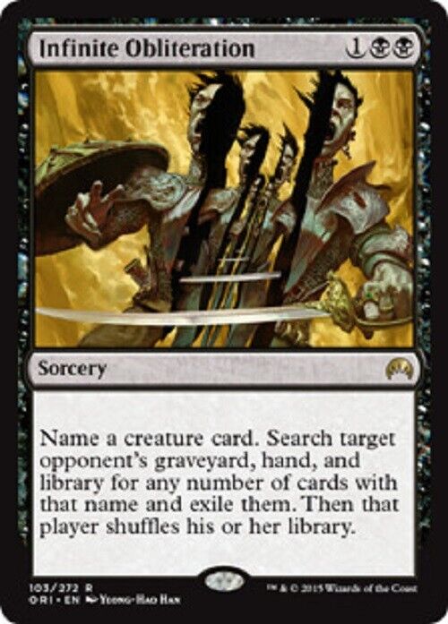 MTG 1x Infinite Obliteration Magic Origins  Card MTG Magic the Gathering