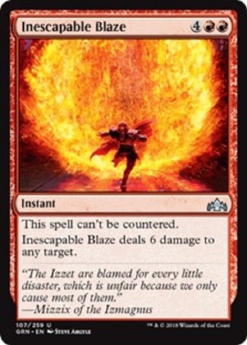 MTG Inescapable Blaze Guilds of Ravnica Card MTG  Commander Pauper