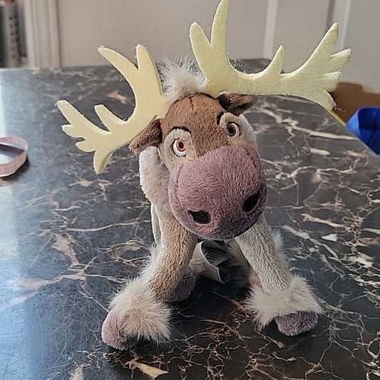 Disney Sven Frozen Ll Plush 7" Reindeer Talking Voice Stuffed Animal Soft