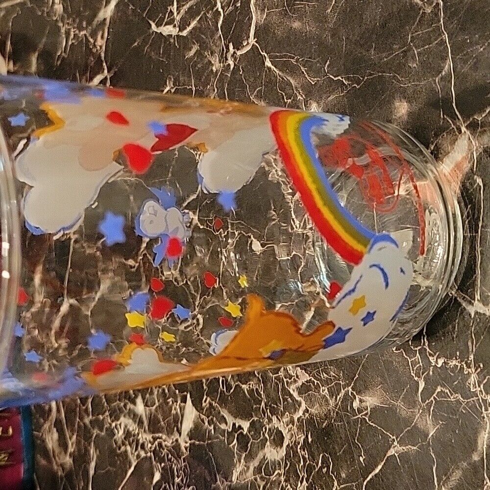 Care Bears Clear Drinking Glass American Greetings Vtg 1984 Tenderheart #4