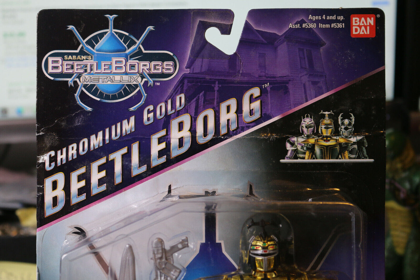 Beetleborgs Metallix Beetle Chromium Gold Bandai Morphin Action Figure Toy Seale