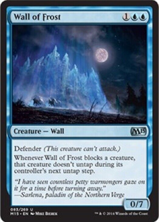 MTG Mtg x1 wall of frost Magic 2015 Core Set blue Magic the Gathering card