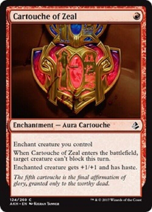 MTG MTG 1x Cartouche of Zeal Amonkhet Card Magic The Gathering pauper Commander