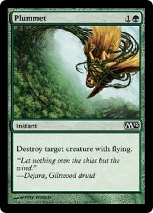 MTG MTG 1x Plummet FOIL M12 Magic 2012 Card Magic The Gathering