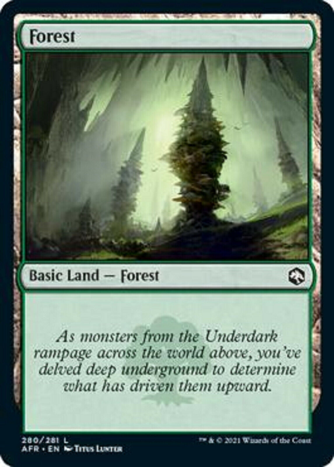 MTG MTG FiveX Forest 280 FOIL Adventures in the Forgotten Realms