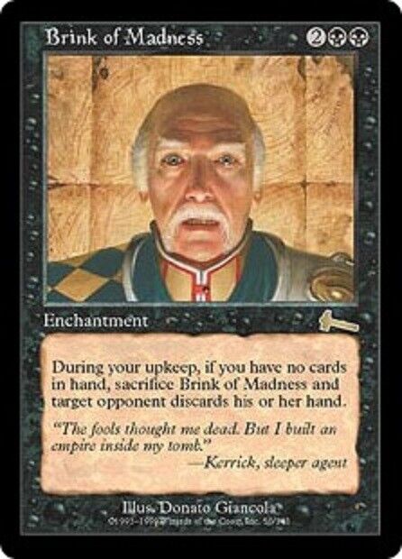 MTG MTG 1x Brink of Madness Urza's Legacy Magic The Gathering