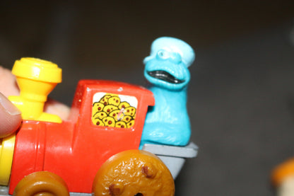 Cookie Monster Train • 1981 Vintage Hasbro Diecast Toy Car Sesame Street