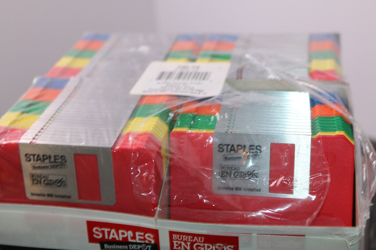 Lot Of 91/100 Bew Colored Disks Diskettes 3.5" Floppy Discs & Storagedisplaycase