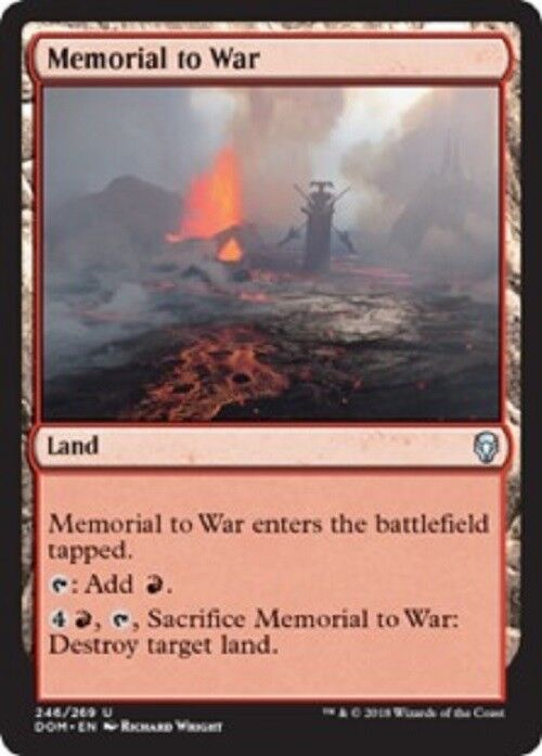 MTG Memorial to War Dominaria Card MTG Commander Pauper Mountain LAND