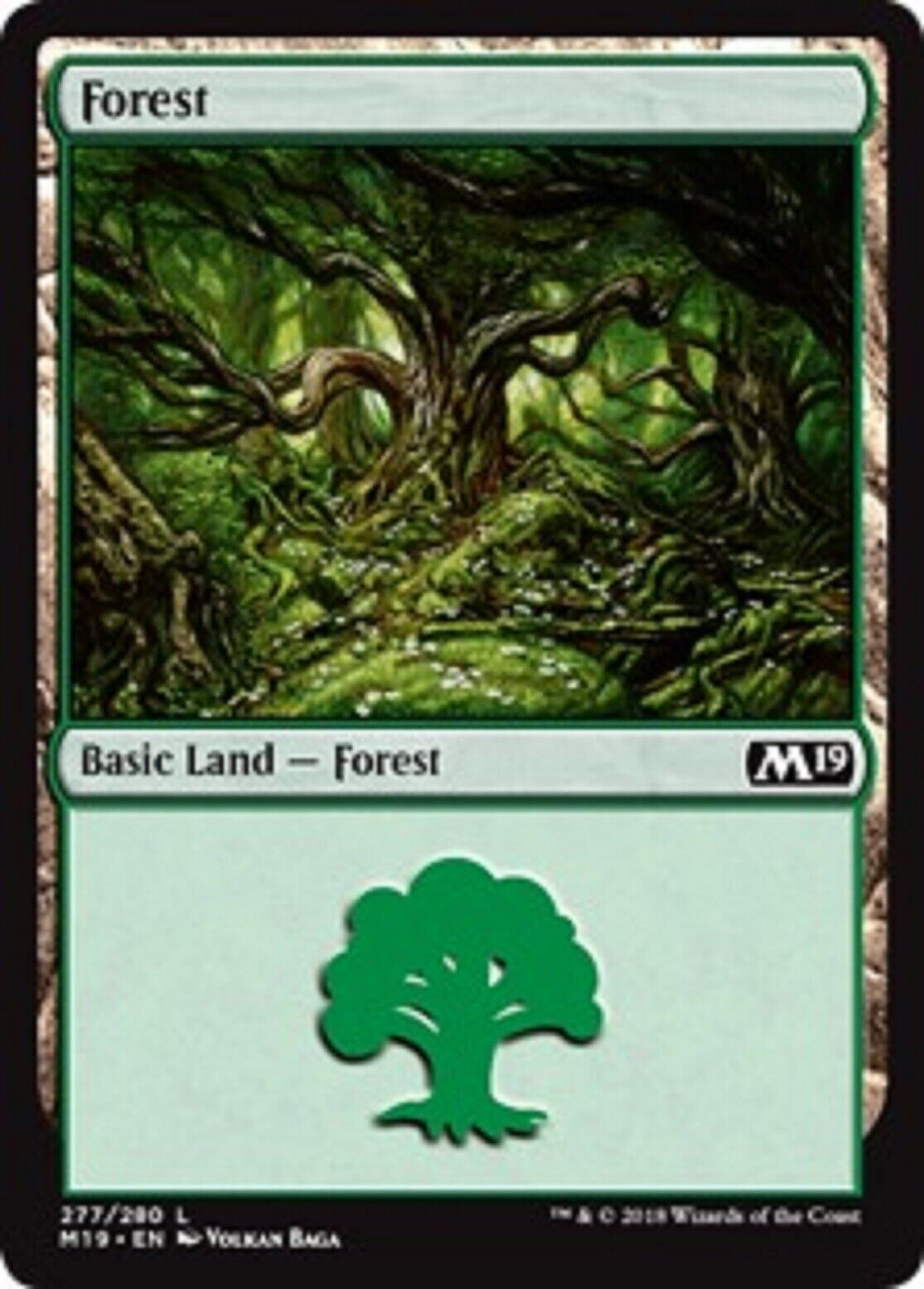 MTG MTG 4x Forest (277) Core Set 2019 MTG Magic the gatherine cards