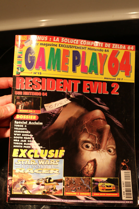 Magazine Nintendo 64 Game Play 64 Jeux Video Console Resident Eviil Starwars #15