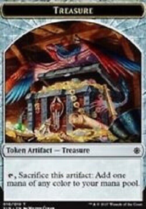 MTG MTG 4x Treasure Token Artifact 010/010 Ixalan Cards Magic The Gathering