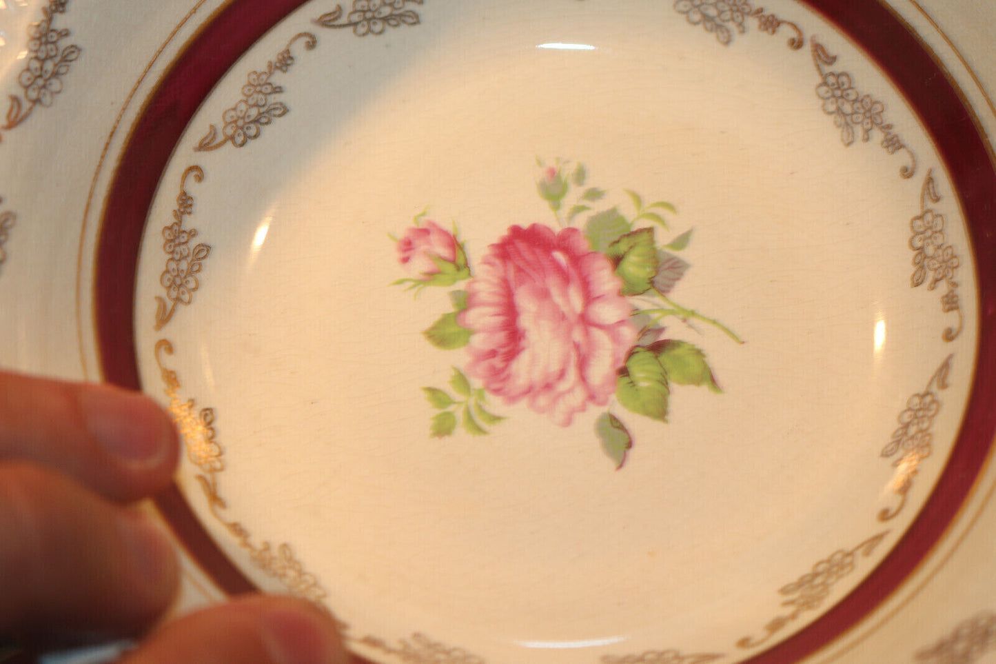 2 Of A Set From Princess Rose 22 Karat Gold Winterton Longton Bowl Porcelain