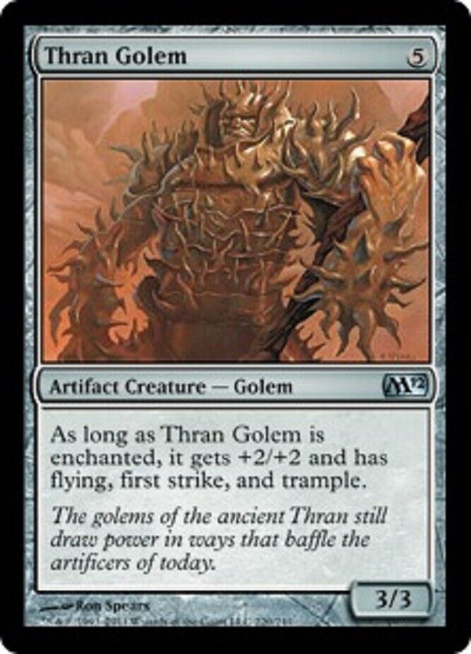 MTG MTG 1x  Thran Golem M12 Magic 2012  Card Magic The Gathering NM