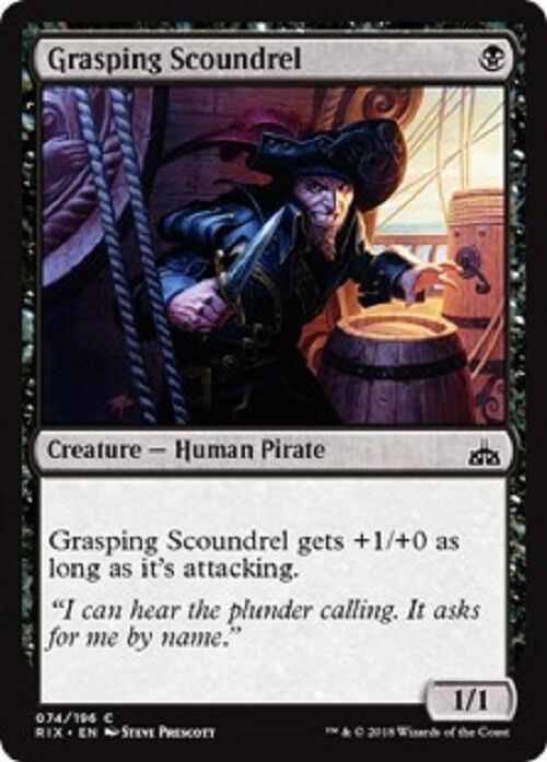 MTG MTG 1x Grasping Scoundrel Rivals of Ixalan Magic The Gathering cards