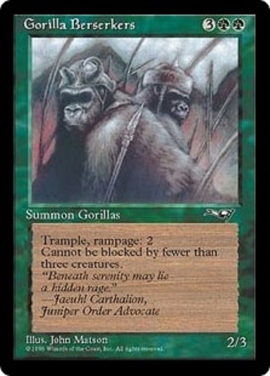 MTG MTG 1x  Gorilla Berserkers (B) Alliances  card Magic the Gathering