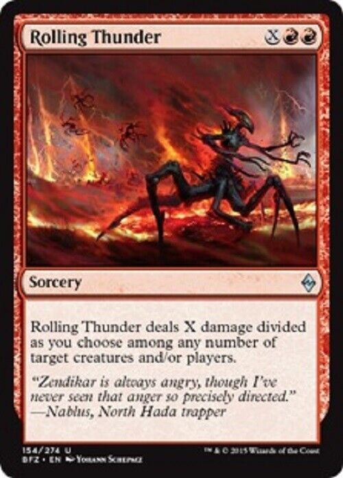 MTG 1x Rolling Thunder Battle for Zendikar card Magic the Gathering MTG