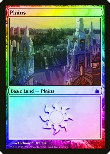 MTG MTG 1x Plains (289) FOIL Ravnica: City of Guilds LP Land Magic the gathering