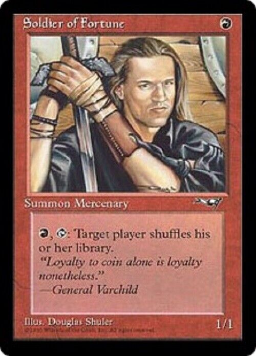 MTG MTG 1x Soldier of Fortune Alliances Card Magic The Gathering pauper Commander