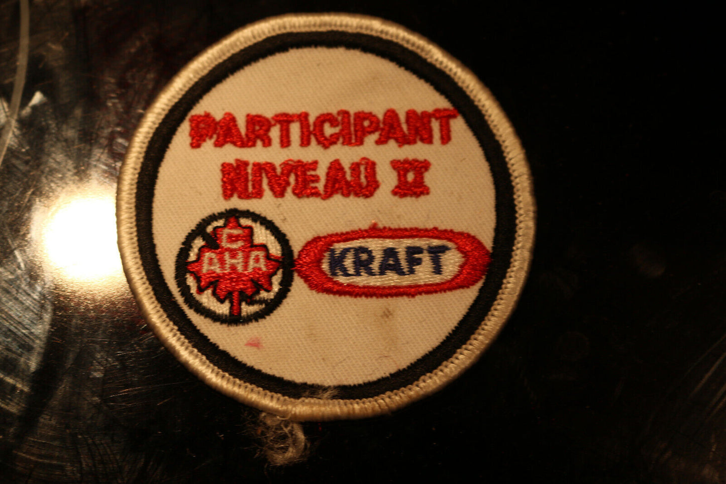 Vintage Shoulder Patche Souvenir Participant Niveau Ii Canada Kraft Publicity