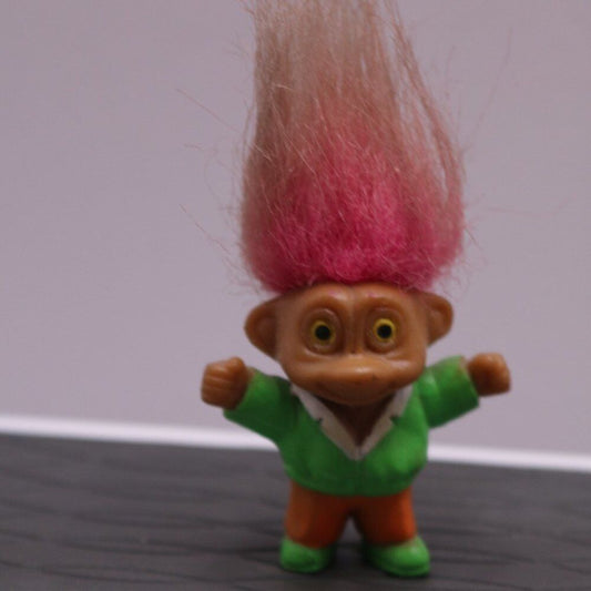 Mini Soma Figure Toy Doll Cute Vintage Collectible Troll Pink Hair