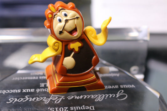 Disney'S Beauty And The Beast Cogsworth Wind-Up Toy 1991 Burger King Figure