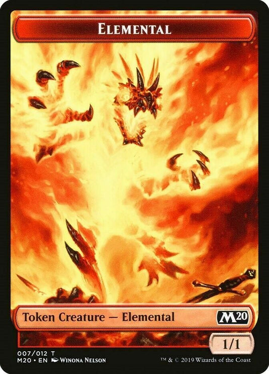 MTG MTG 4x ELEMENTAL TOKEN (007/012) Core Set 2020 cards Magic The Gathering