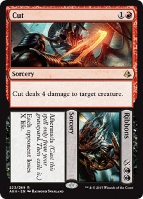 MTG 1x Cut // Ribbons Amonkhet NM Magic the Gathering card